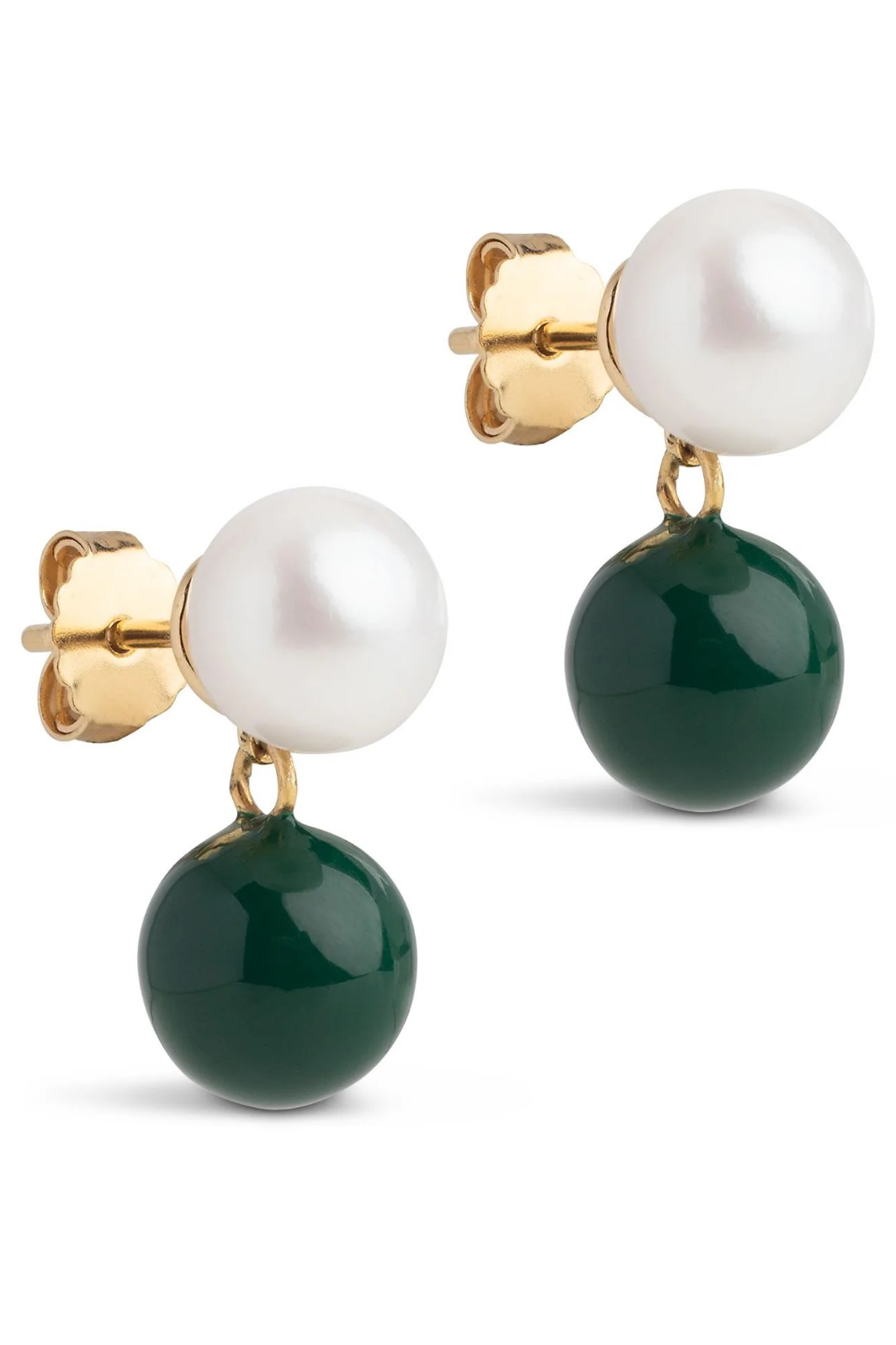 Enamel Copenhagen - Earrings, Columba E437G - Petrol Green