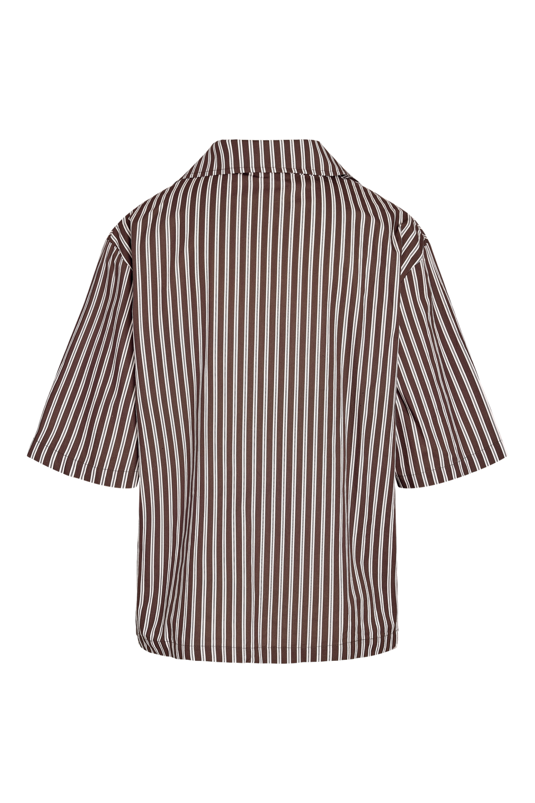 Noisy May - Nmfrida 2/4 Stripe Button Shirt - 5191105 Chocolate Brown Birch