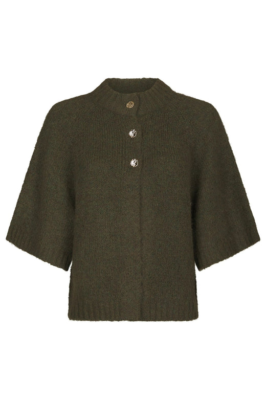 Neo Noir - Benuta Fluffy Knit Cardigan 165816 - 151 - Army