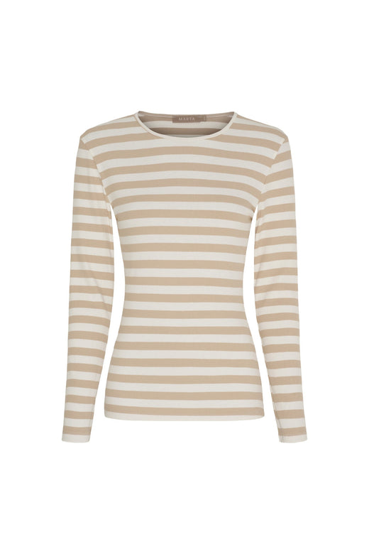 Marta Du Chateau - Mdcbegonia Ls Tee 7702 - Beige
