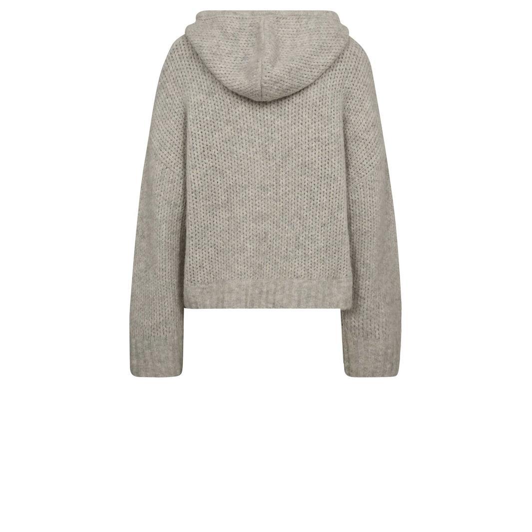 Gossia - Sanago Hoodie Jumper G2761 - Light Grey Melange Strikbluser 