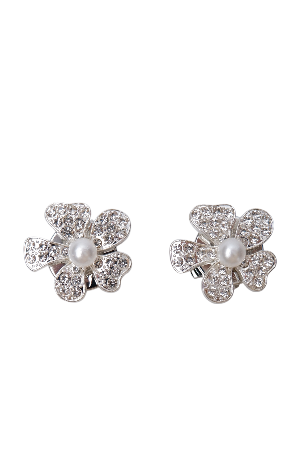 Black Colour - Bcjelline Button Covers, 2 Pcs. Set 4539 - Silver Coloured