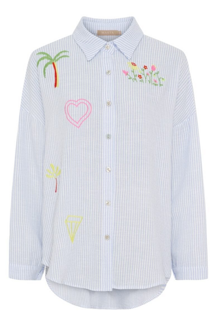Ennakkotilaus - Marta Du Chateau - Mdcsandra Shirt 258357 - Celeste64