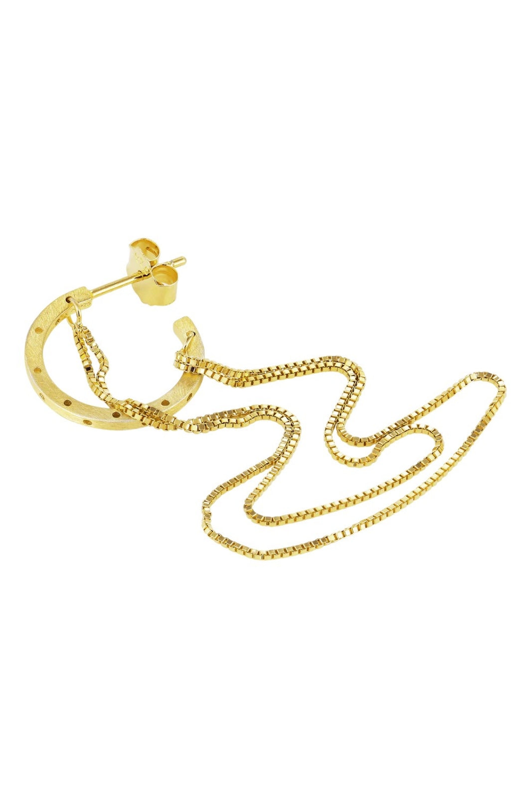 Jane Kønig - Orbis Chain Hoop OCH-SS25-G - Forgyldt