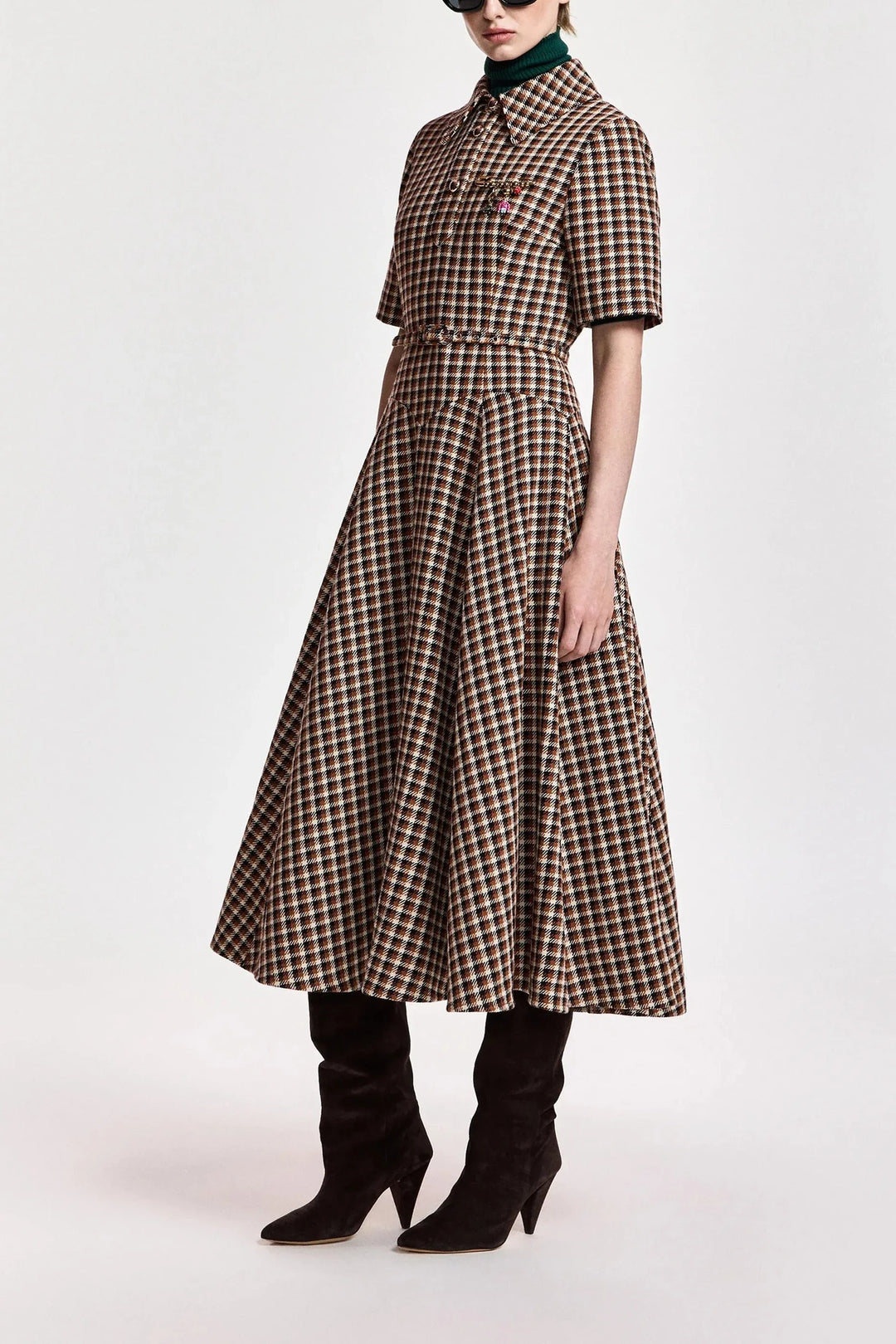 Essentiel Antwerp - Kin Fitted Shirt Dress - K1bw Combo1 Brown Sugar Kjoler 