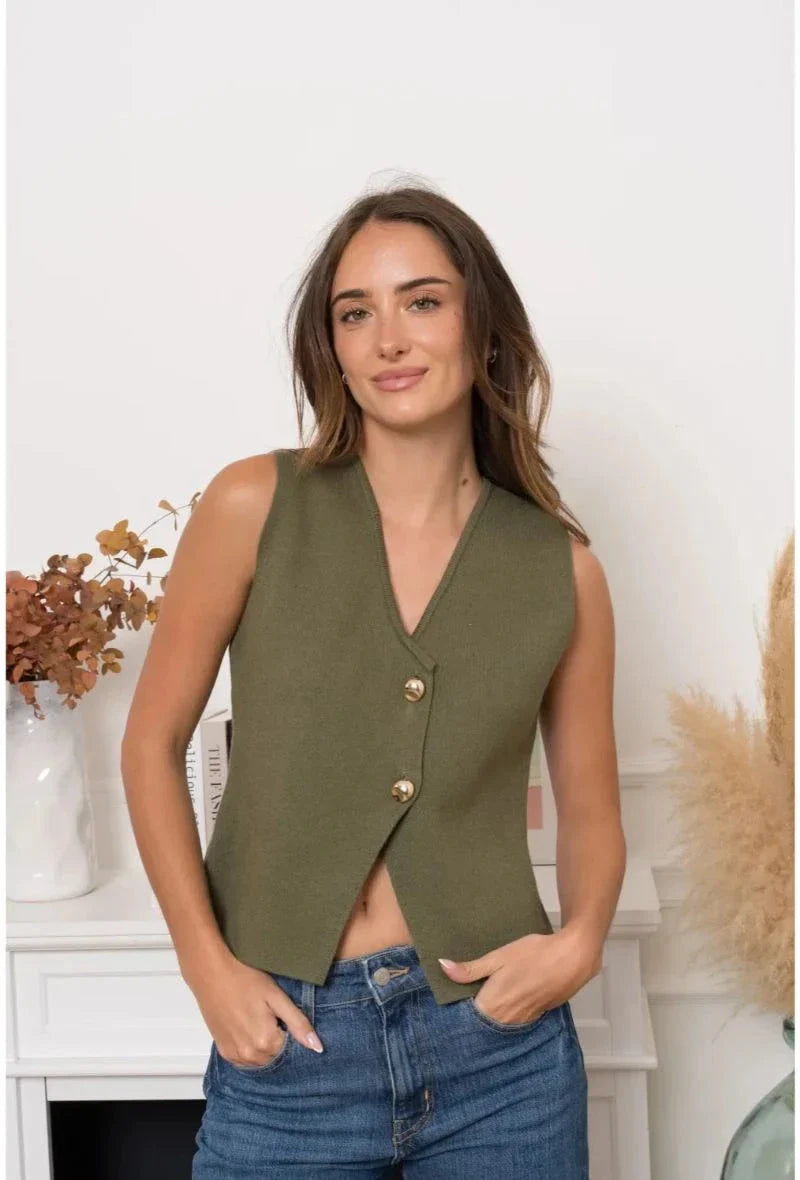 Forudbestilling - A-bee - Mette YP1542 - Khaki Veste 