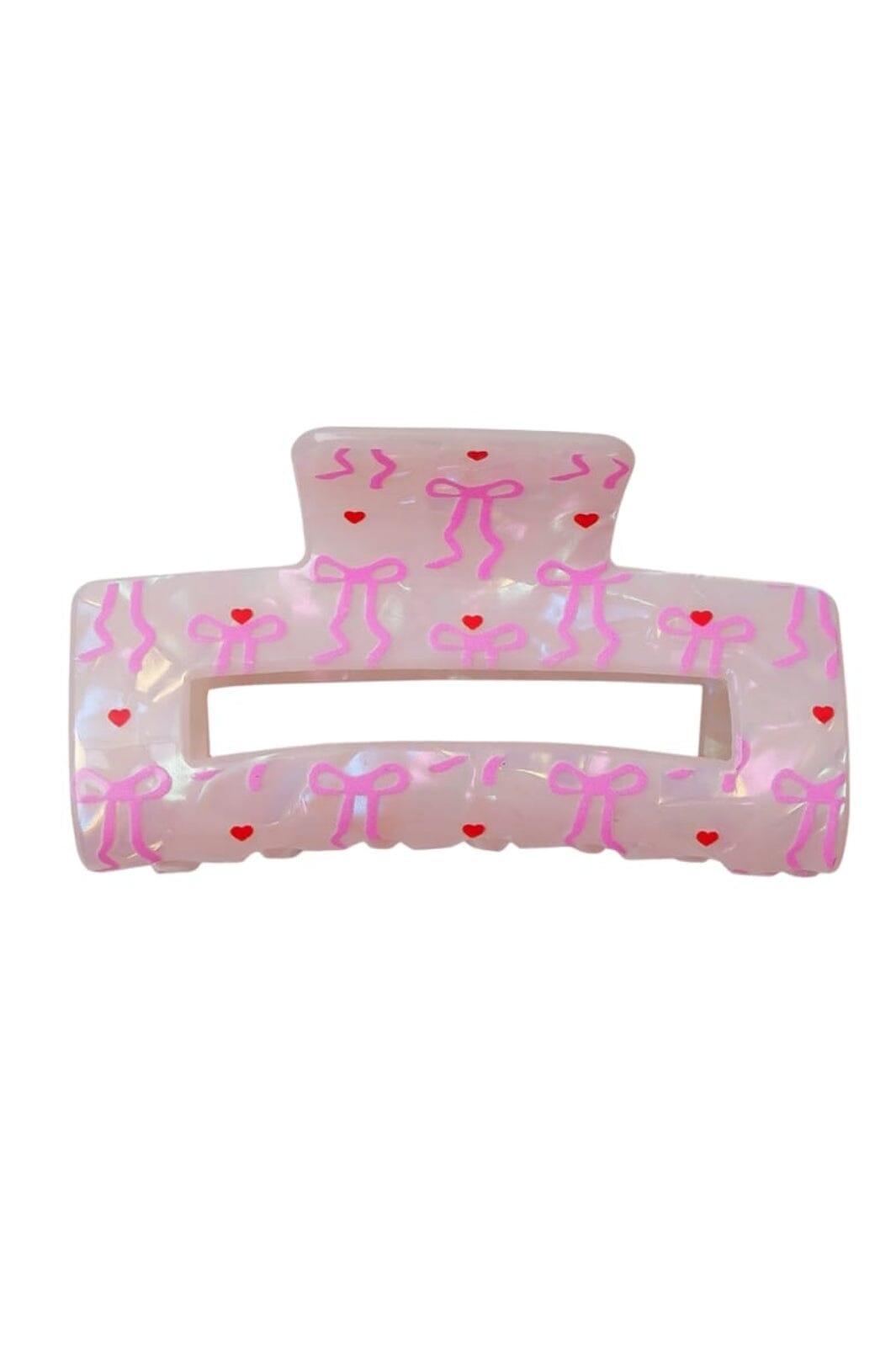 Black Colour - Bcberlin Bow Hair Claw 5946 - Pink Bow