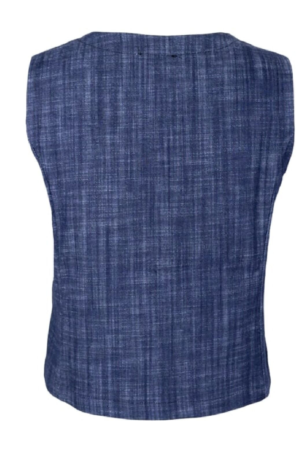 Forudbestilling - Black Colour - Bcbox Denim Vest - Navy Denim (Februar) Veste 
