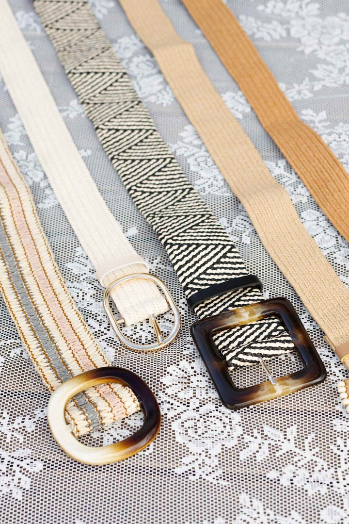 Black Colour - Bccharmaine Jute Belt 10313 - Lt. Nature