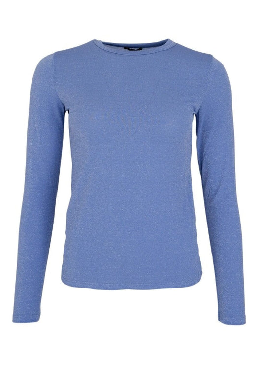 Forudbestilling - Black Colour - Bcfaye Lurex Blouse - Lt. Blue (Februar) Bluser 