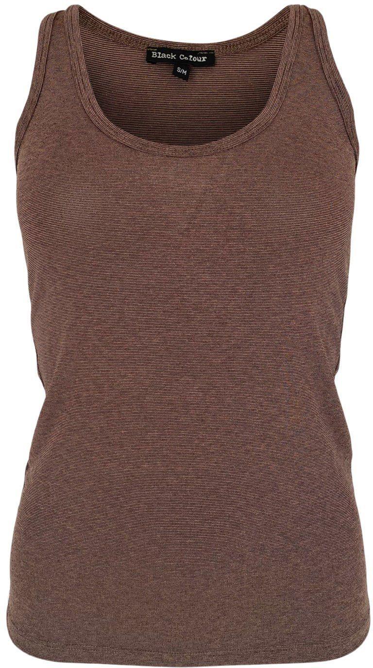 Forudbestilling - Black Colour - Faye Lurex Top - Chocolate (Start/Midt September) Toppe 