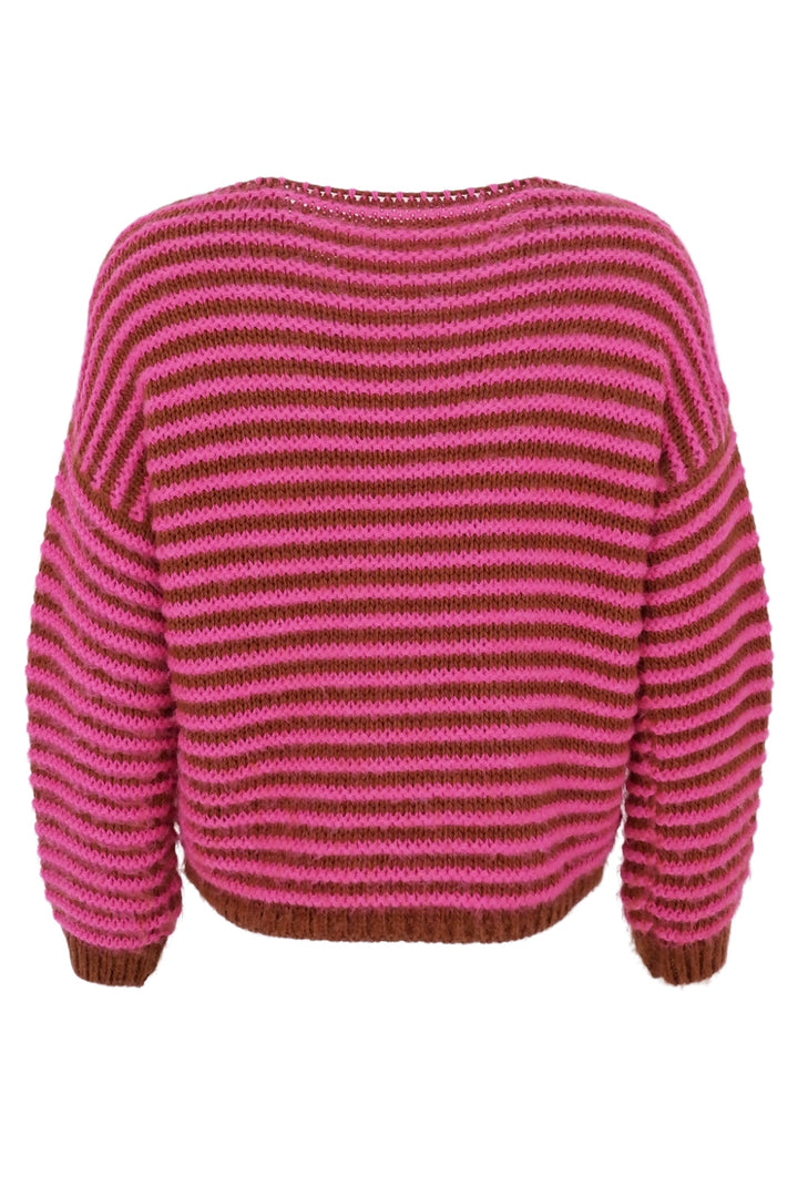 Forudbestilling - Black Colour - Bcnevada Jumper - Pink/Camel (August) Strikbluser 