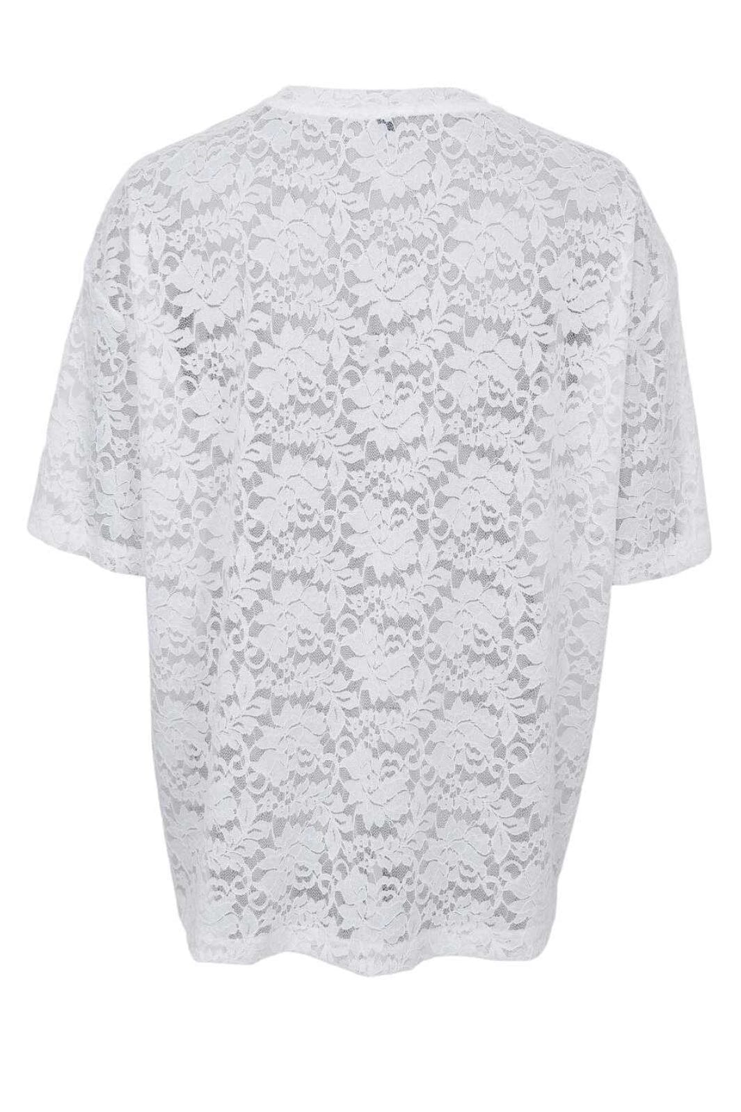 Black Colour - Bcroxie Lace Tee 40796 - Shirts - White