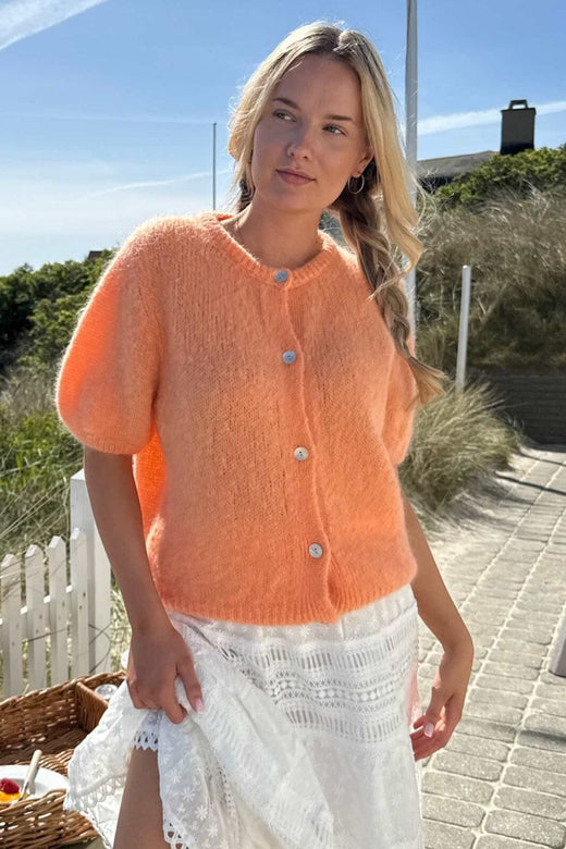 Forudbestilling - BYIC - Idaic Ss Cardigan 5265 - Orange