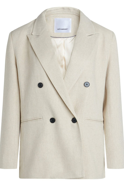 Forudbestilling - Co´couture - Linen Oversize Blazer - Bone - (April) Blazere 