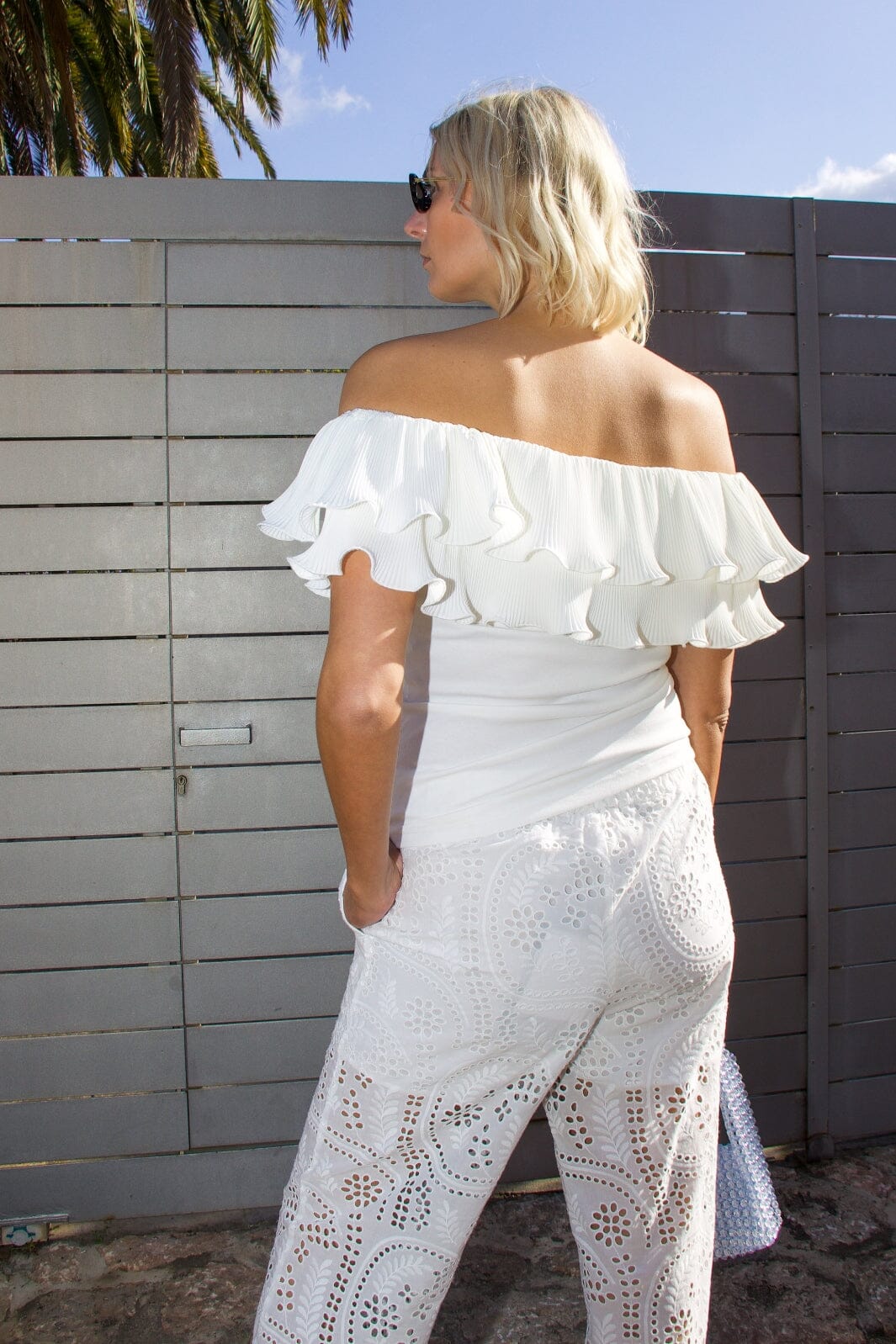 Forudbestilling - Cras - Flounce Top C424 - 1007 - 1007 Off White Toppe 