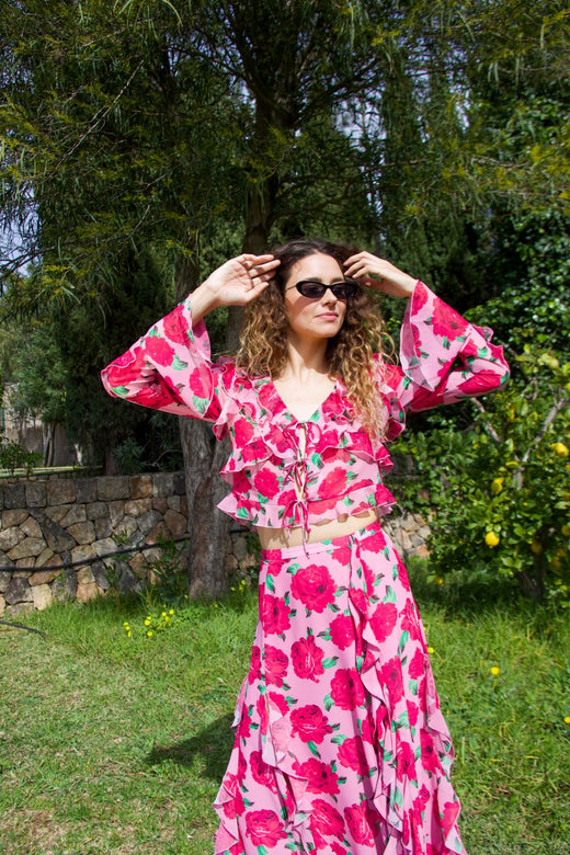 Forudbestilling - Cras - Georgia Blouse C240213 - 8097 - 8097 Pink Rosette Bluser 