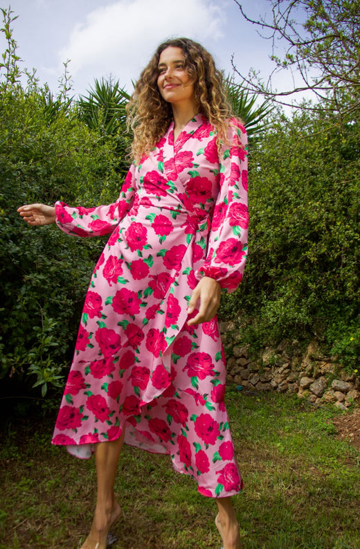 Forudbestilling - Cras - Lara Dress C1687 - 8097 - 8097 Pink Rosette Kjoler 