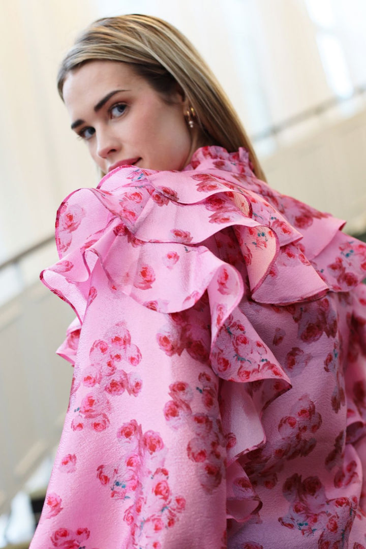 Forudbestilling - Cras - Sylvia Blouse - 8069 8069 Pink Roses Skjorter 
