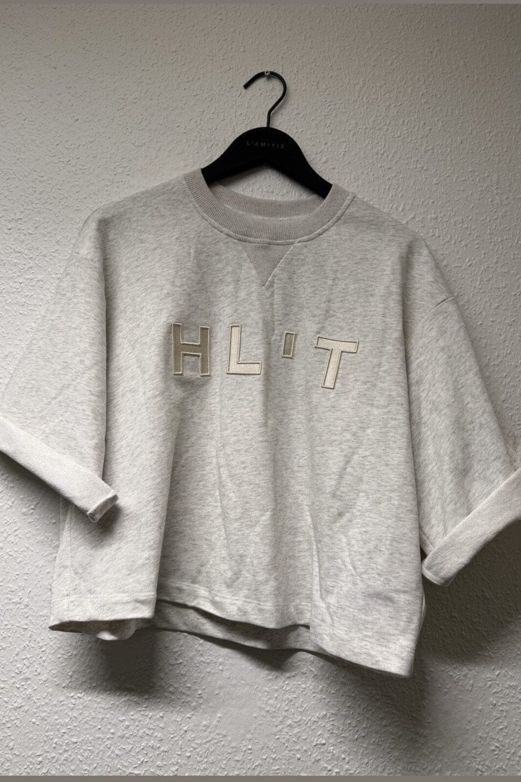 Haute L'Amitié - Hlt Ss Logo Sweat HL10171 - Pearl Melange