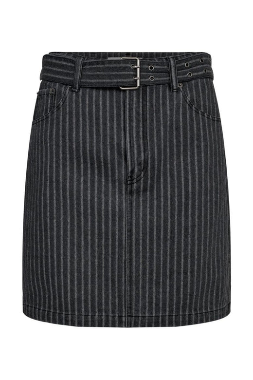 Haute L'Amitié - Lou Stripe Belt Skirt HL10174 - Dark Grey