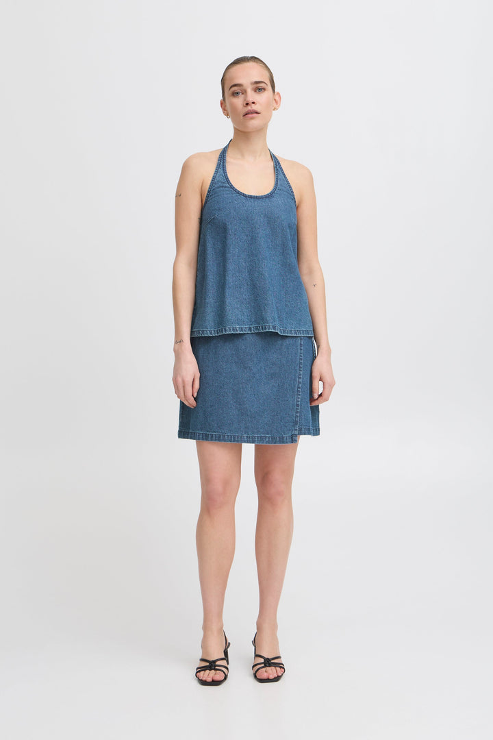 Forudbestilling - Ichi - Ihdallas Top 20123209 - 200339 - Medium Blue Toppe 