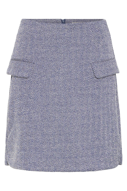 Ichi - Ihkate Jacquard Sk5 20121603 - 900000478 - Patriot Blue Herringbone