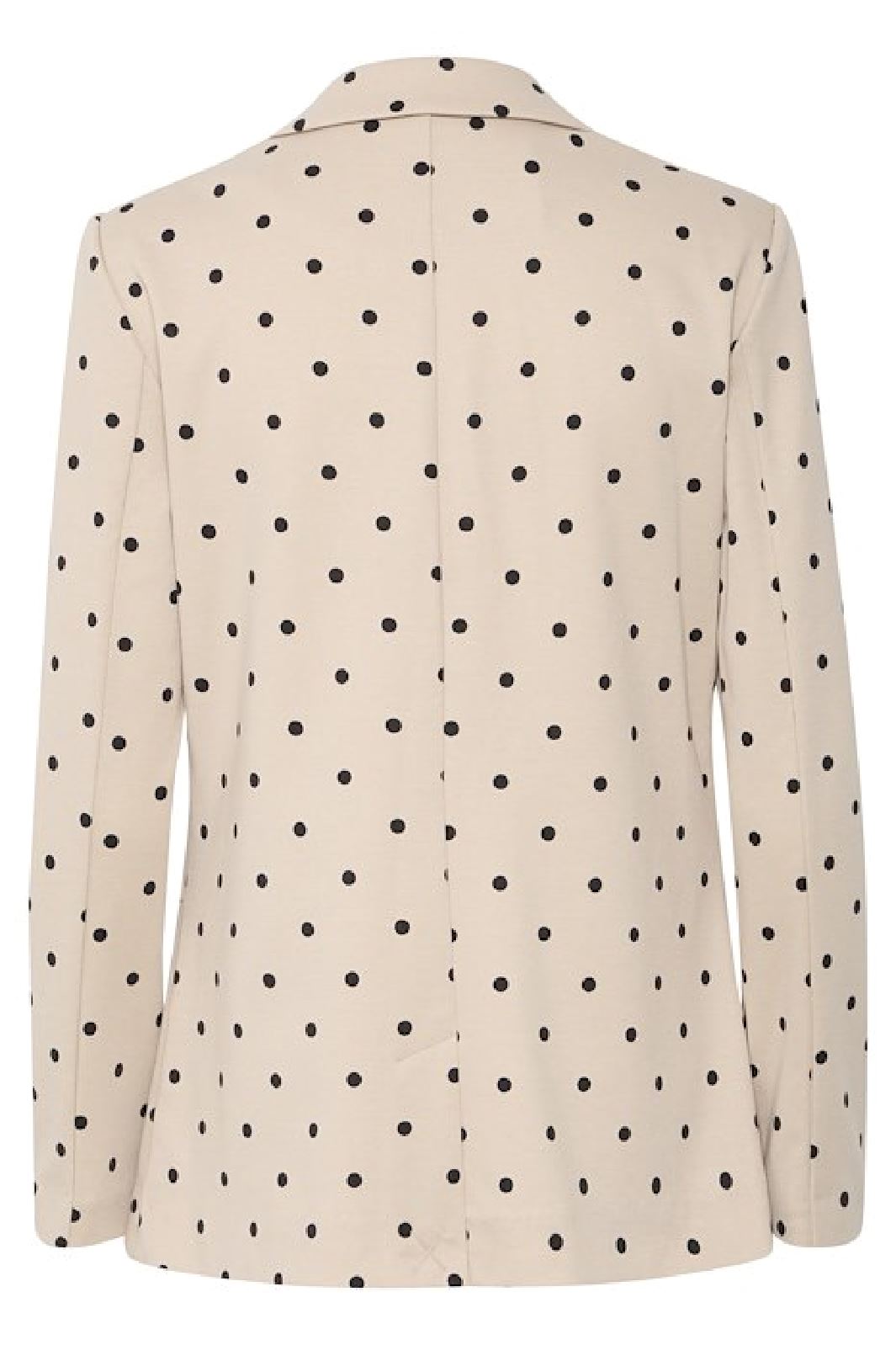 Forudbestilling - Ichi - Ixkate Dot Long Blazer - 205019 Kate Dot Print Blazere 