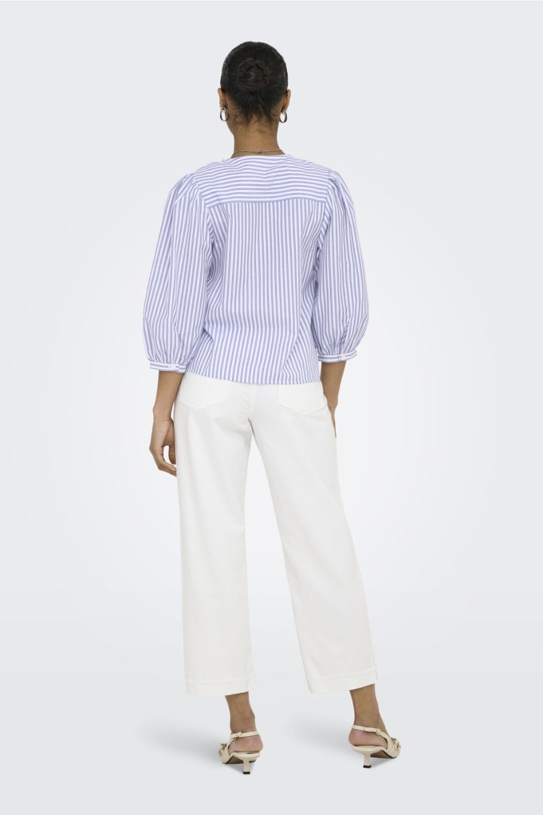 JDY - Jdyjasmin 3/4 Shirt - 4940248 White Blue