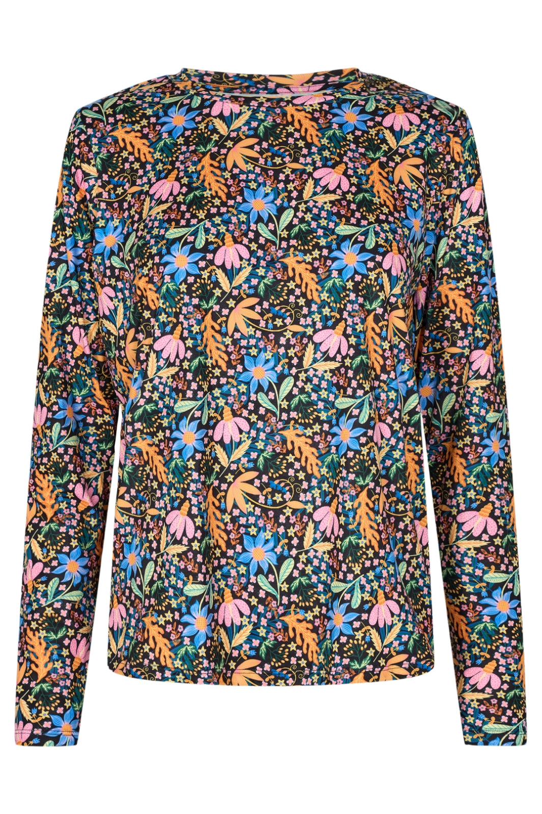Forudbestilling - Liberte - Alma-Ls-Straight-Tshirt - Flower Forrest (?) Bluser 