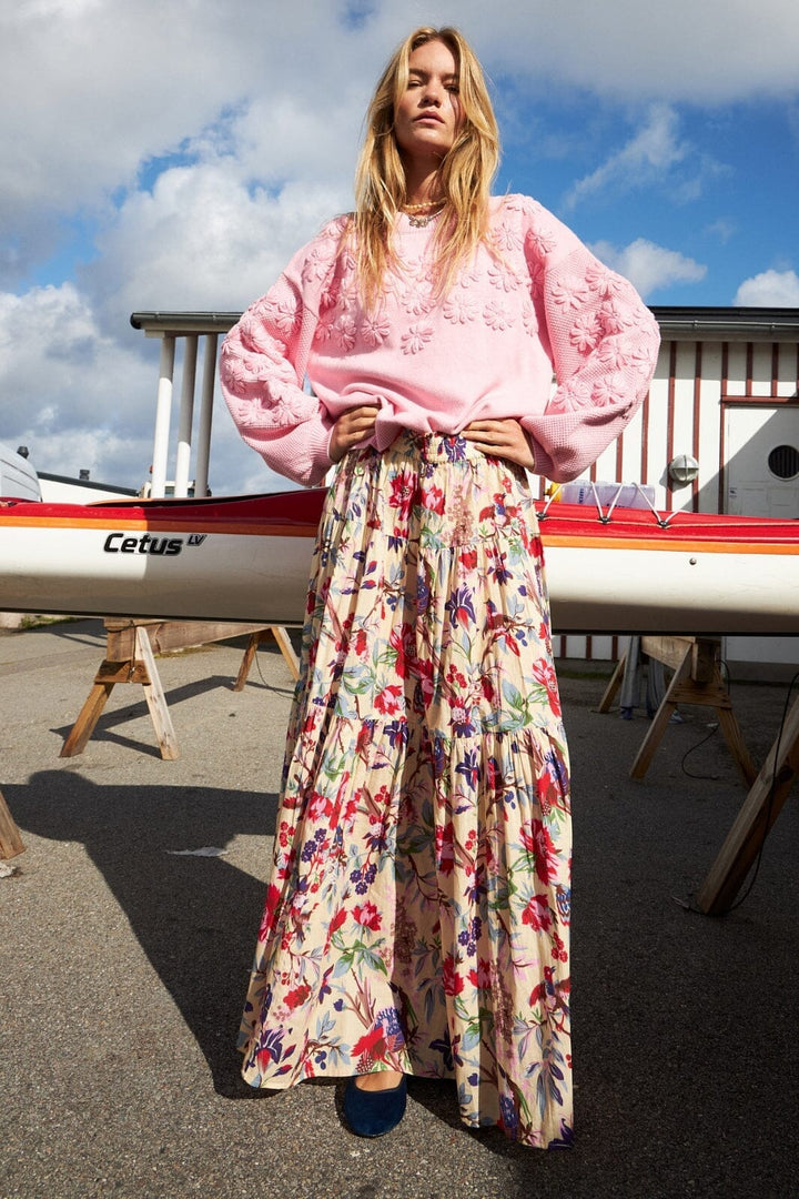 Forudbestilling - Lollys Laundry - Musall Knit Jumper Ls25262-5008 - 98 Neon Pink Strikbluser 