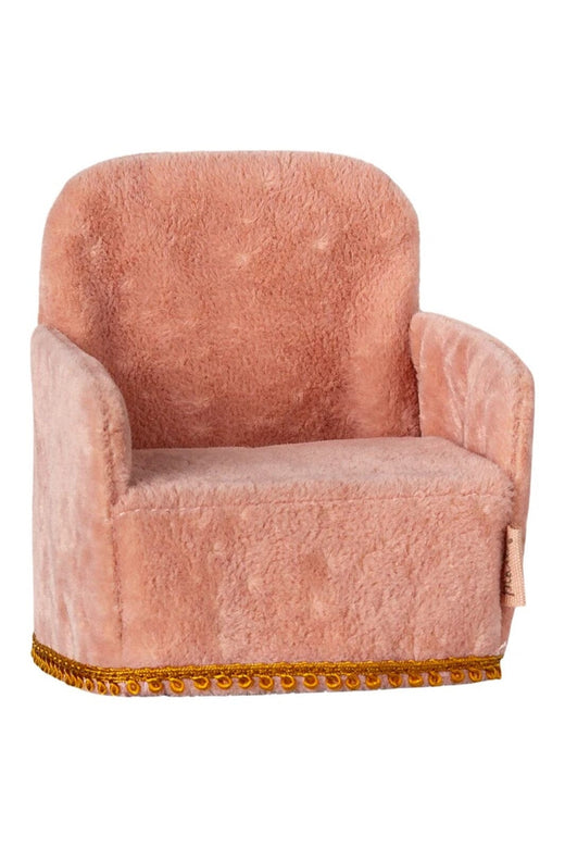 Maileg - Foldbar Stol, Mus - Rosa - Mouse Furniture