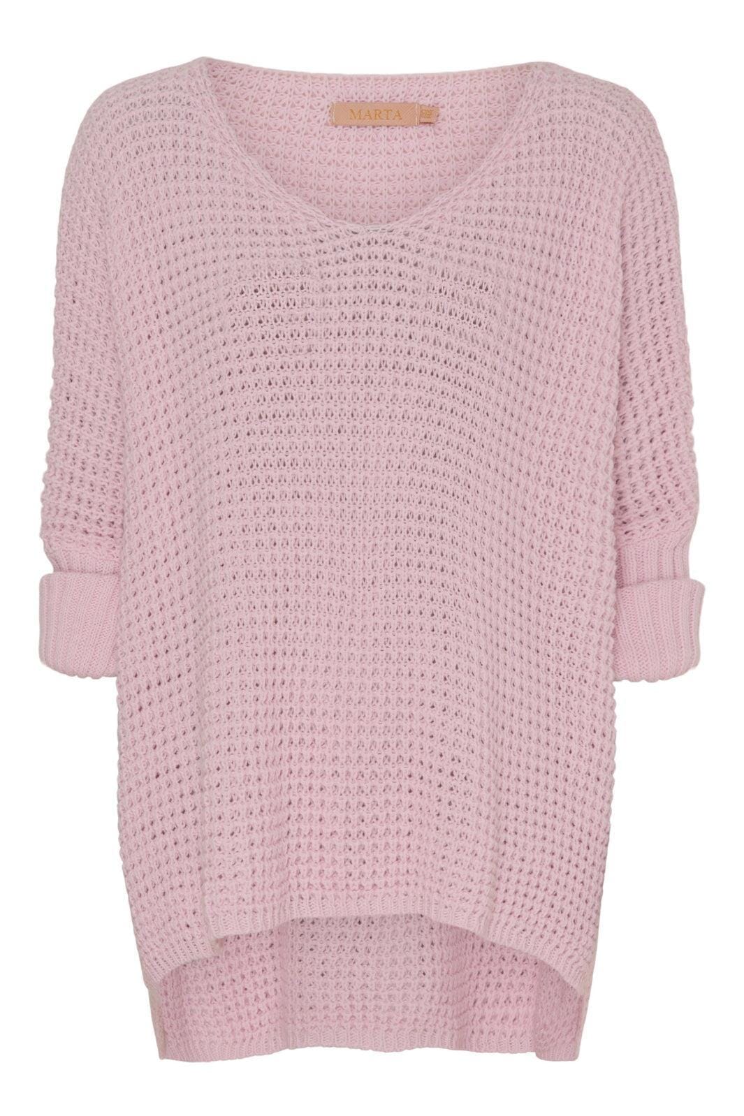 Forudbestilling - Marta Du Chateau - Mdcmille Knit - Baby Rose Strikbluser 