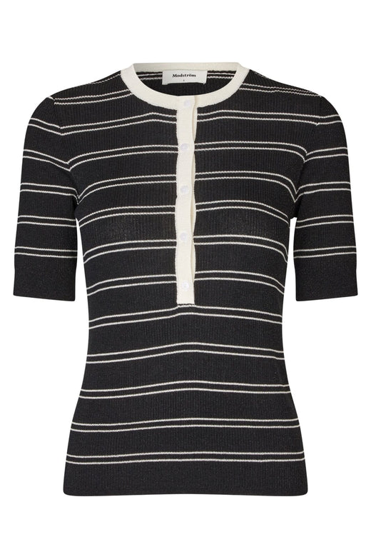 Modström - Pacificomd Ss Polo 58601 - 12037 - Black Stripe