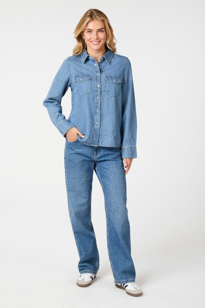 Neo Noir - Roger Denim Shirt 162889 - 843 - Vintage Blue