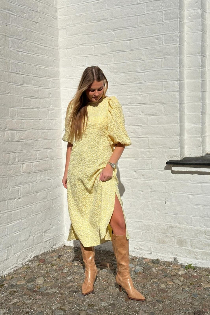 Forudbestilling - Noella - Reno Pastis Long Dress 11610005 - 990 - Buttercup Yellow Kjoler 