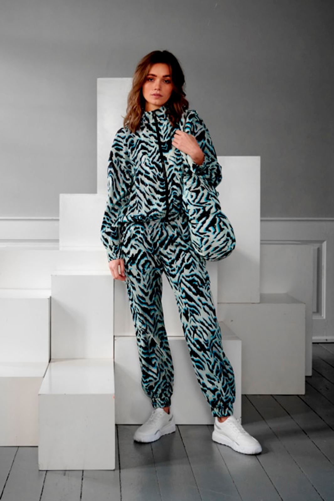 Forudbestilling - Noella - Trine Trackpants - Blue Mix (Februar/Marts) Bukser 