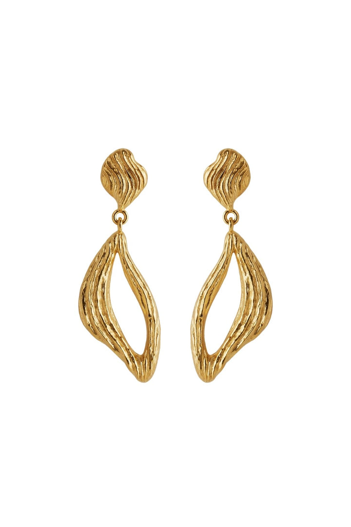 Forudbestilling - Pernille Corydon Jewellery - Flowing Dreams Earrings - Gold Øreringe 
