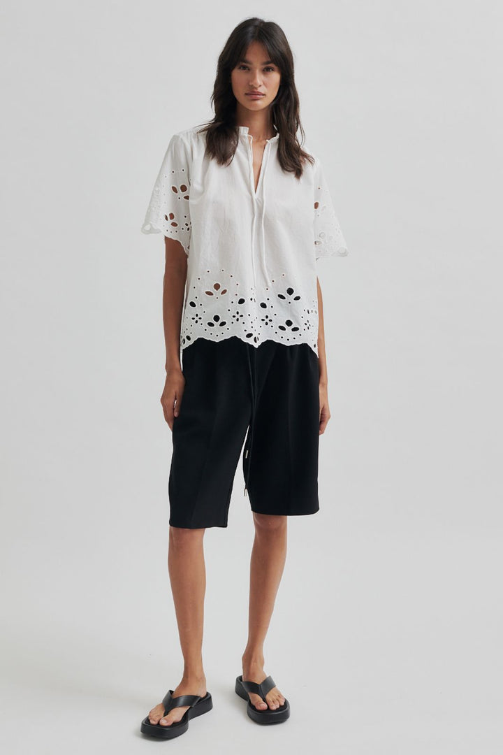 Forudbestilling - Second Female - Limona Blouse 59644 - White Bluser 