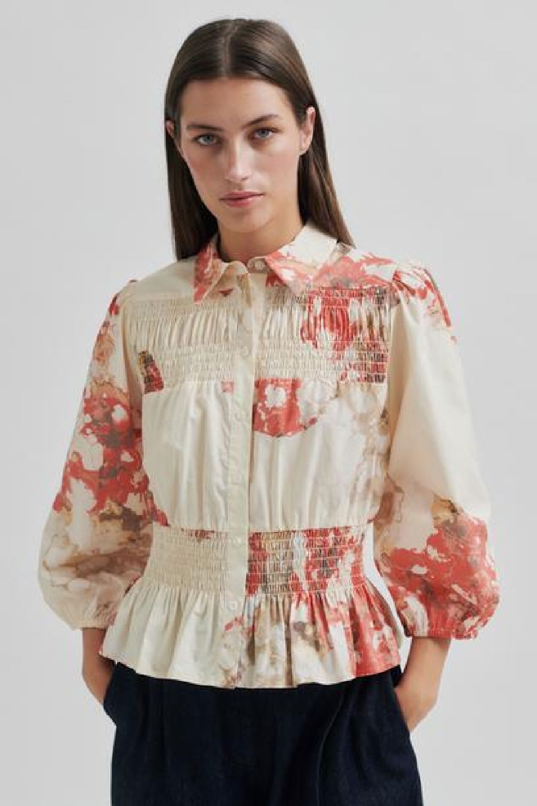 Forudbestilling - Second Female - Sirmione Shirt 59701 - Spiced Coral Bluser 