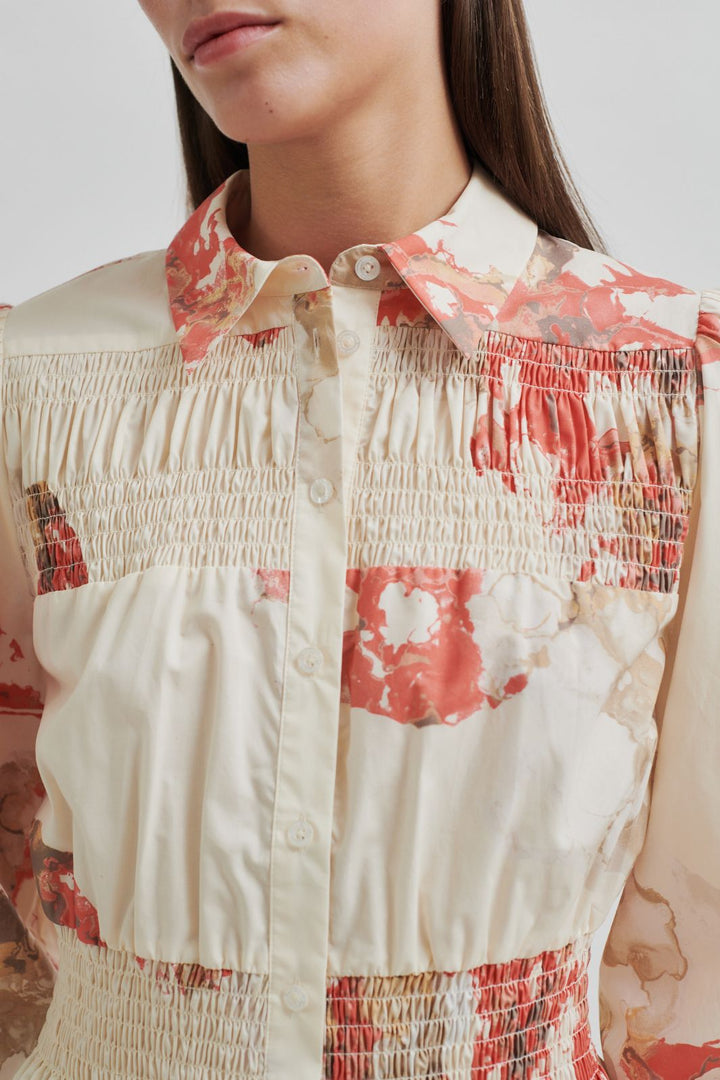 Forudbestilling - Second Female - Sirmione Shirt 59701 - Spiced Coral Bluser 