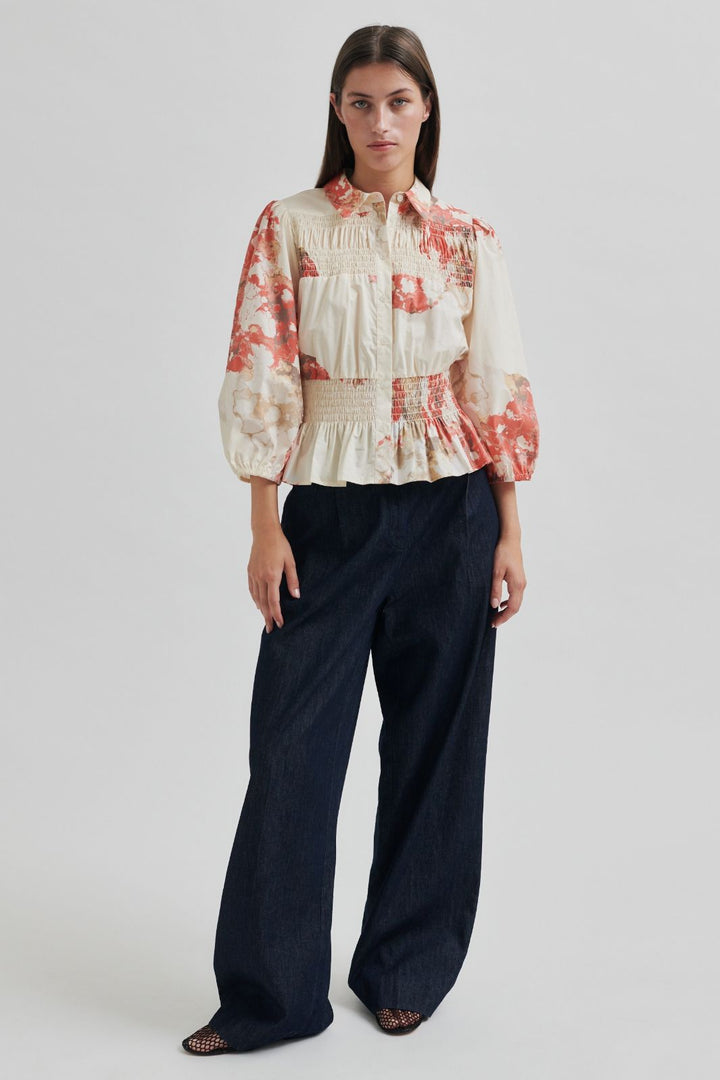 Forudbestilling - Second Female - Sirmione Shirt 59701 - Spiced Coral Bluser 
