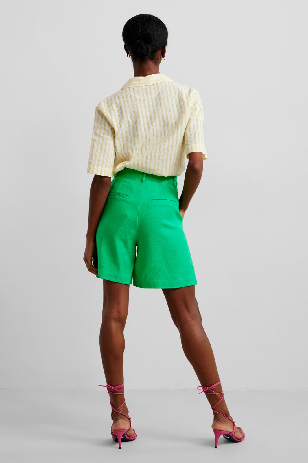 Forudbestilling - Y.A.S - YasIsma Hw Shorts - Irish Green (Marts) Shorts 