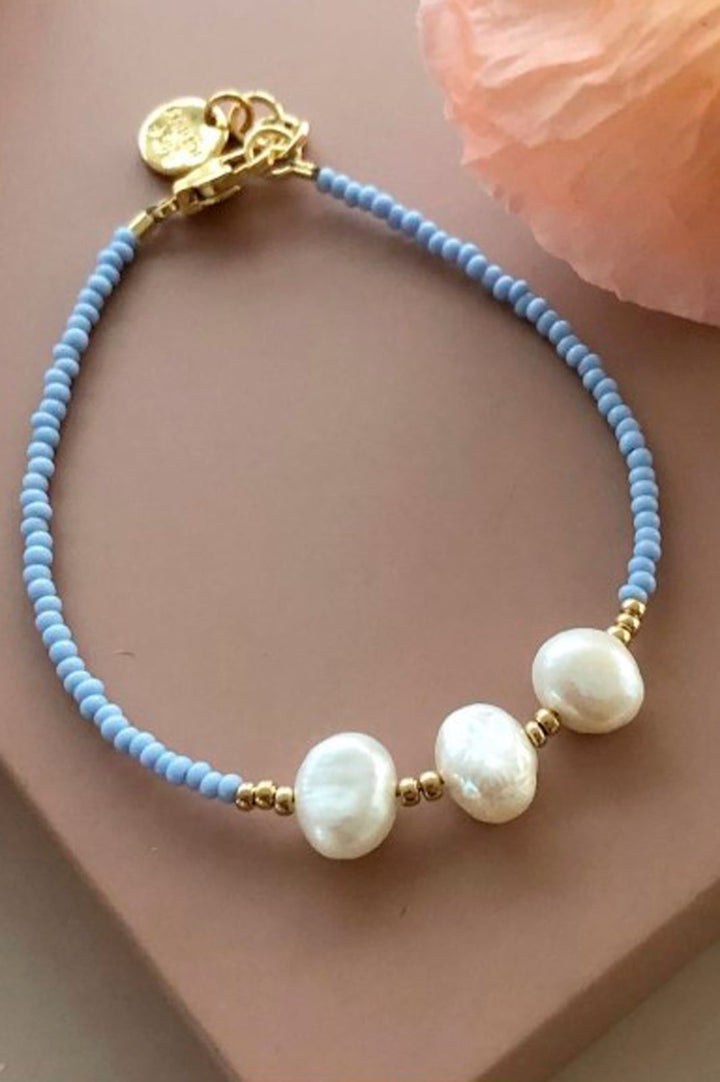 FRIIHOF+SIIG - Pearl Armbånd Armbånd Baby Blå 