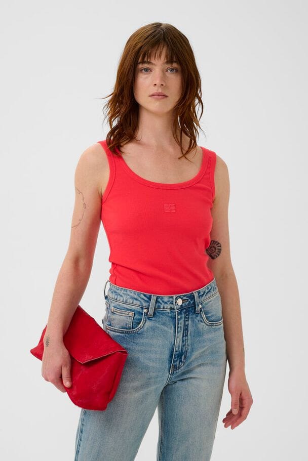 Gestuz - Gzdrew Logo Top 2.0 10910067 - 181660 - Tomato Toppe 