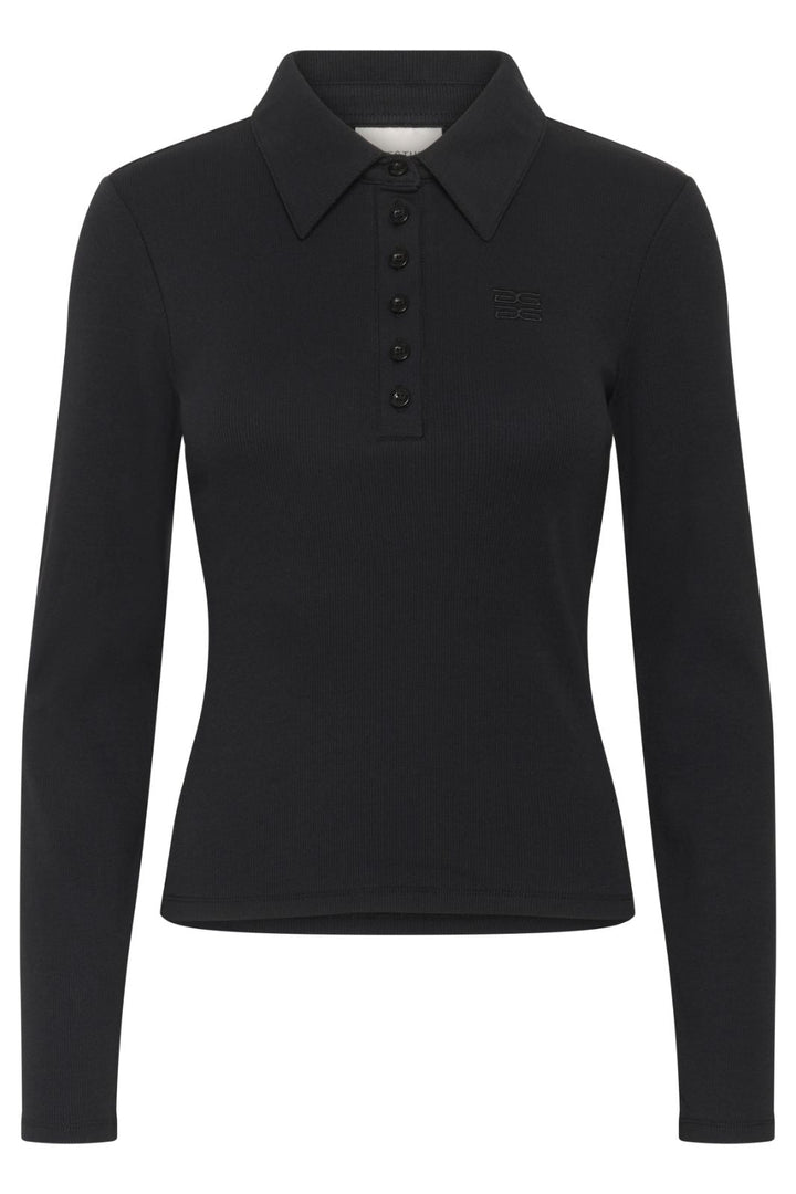 Gestuz - Gzdrew Ls Polo Top 10910690 - 100017 - Black Bluser 