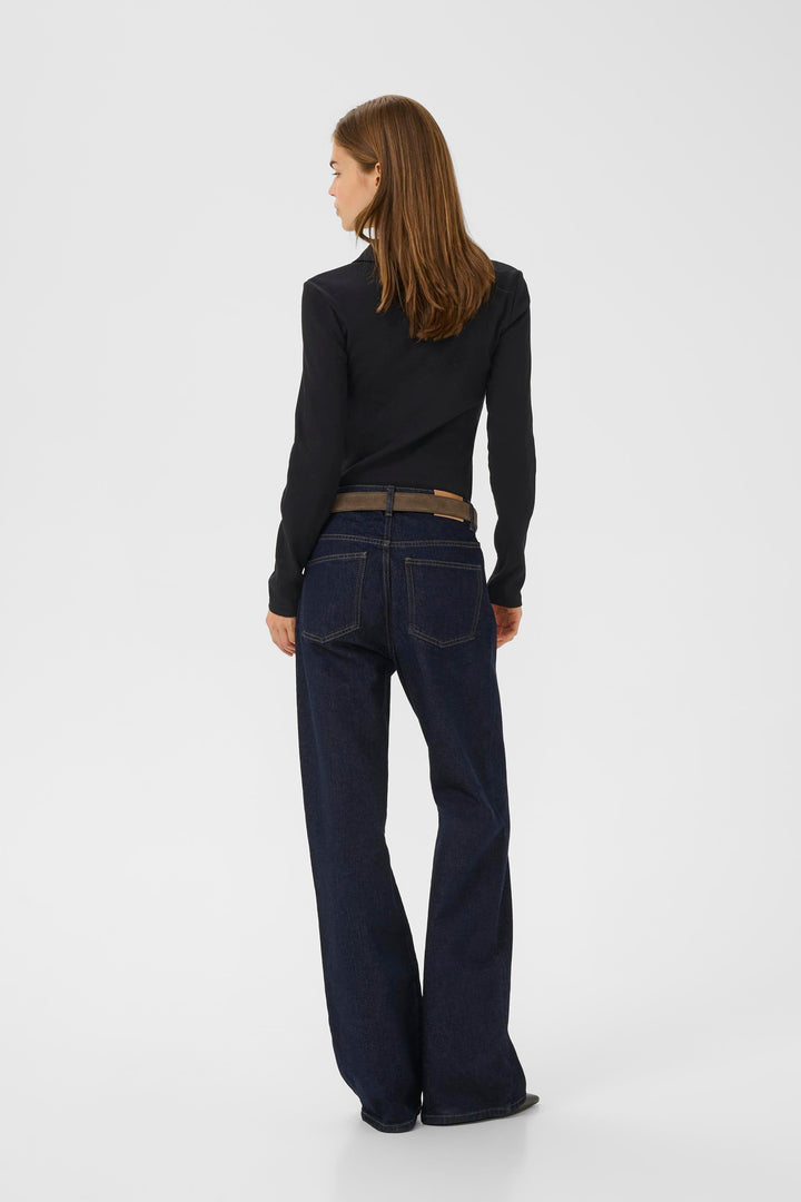 Gestuz - Gzdrew Ls Polo Top 10910690 - 100017 - Black Bluser 