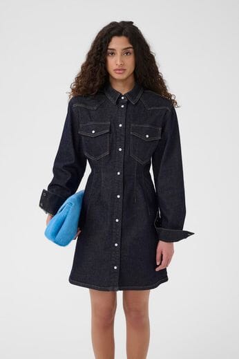 Gestuz - Gzmae Dress 10910869 - 102429 - Dark Blue Rinse Kjoler 