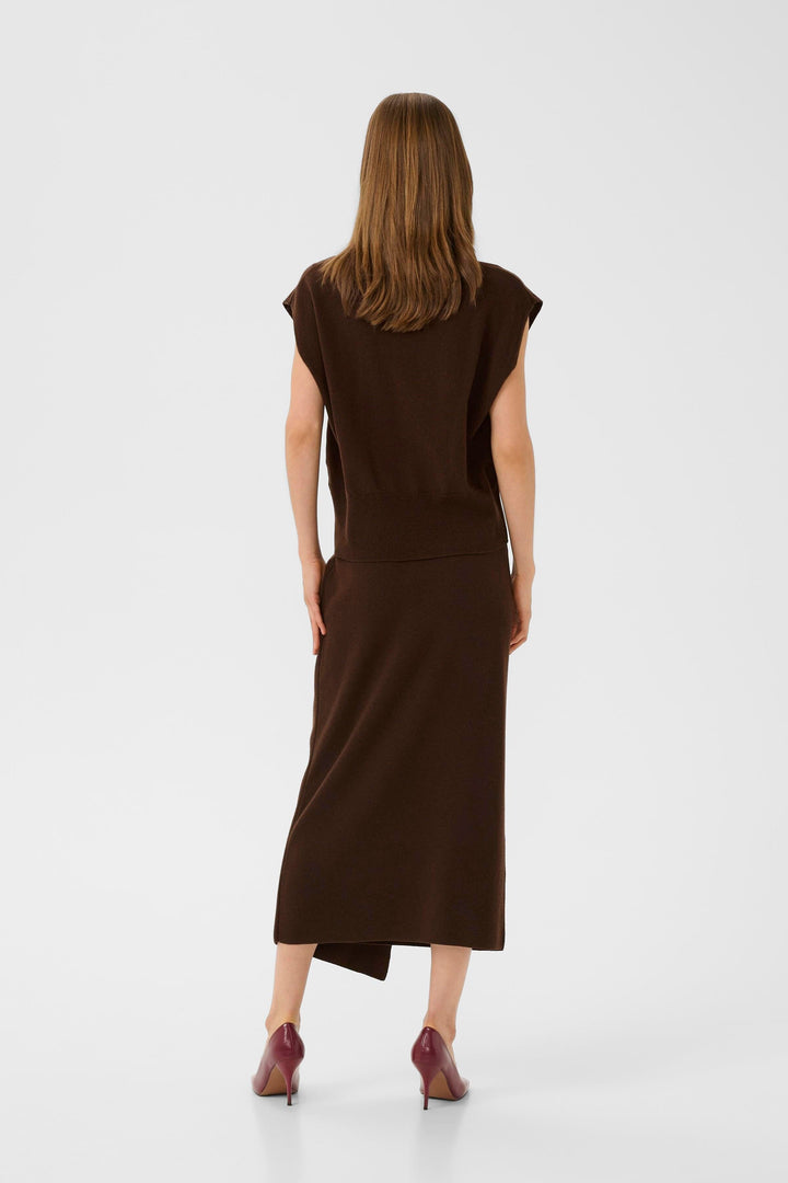 Gestuz - Gzmanzi Waistcoat 10910532 - 108275 - Deep Burnt Brown Frakker 