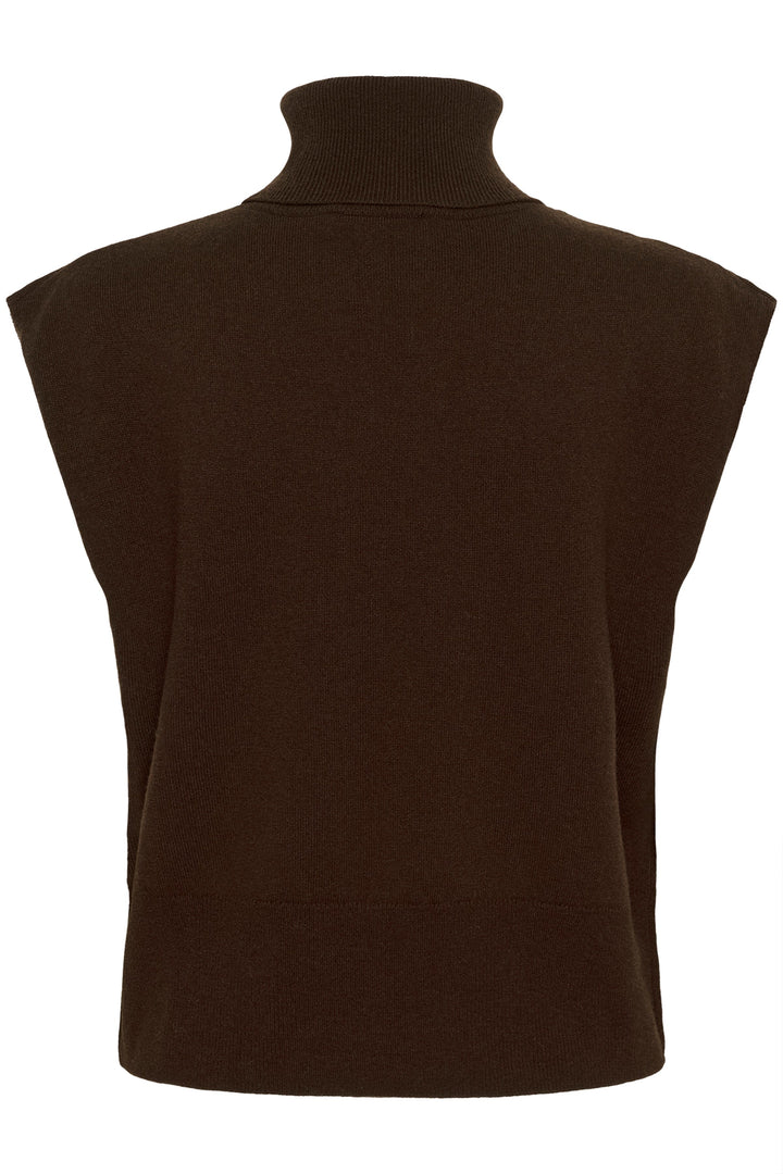 Gestuz - Gzmanzi Waistcoat 10910532 - 108275 - Deep Burnt Brown Frakker 